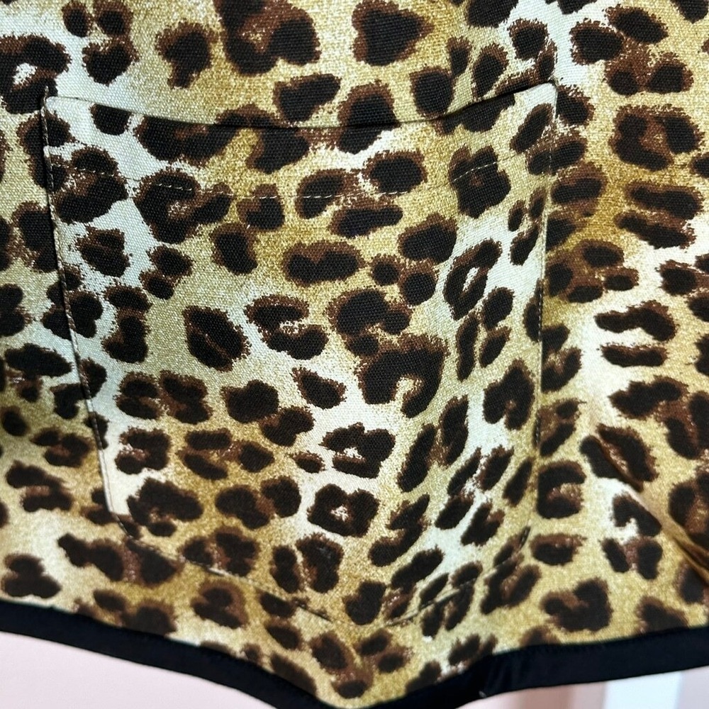 MONTEREY‎ BAY Tan Leopard Print Button Front Trimmed Jacket PM - Picture 7 of 10